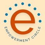 a large e with small blue dots surrounding it, and Empowerment Circle written around it
