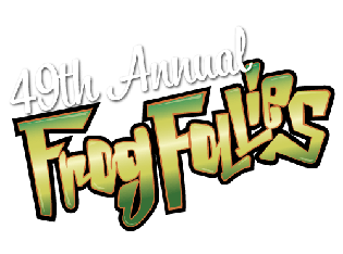 logo with the words 49th annual Frog Follies