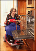 Cooking in an accessible kitchen