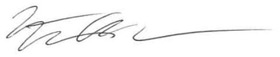 Matthew Boucher. Board Chair signature