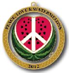 Click here for more information about City of Cordele 2012 Ornament,  "Peace, Love & Watermelons"